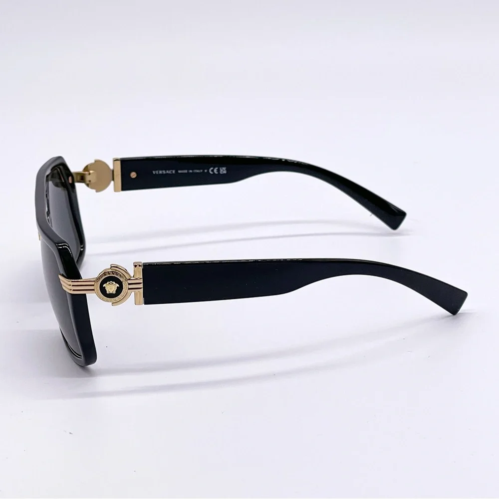 NEW VERSACE VE4399 GB1/87 MEN BLACK SQUARE SUNGLASSES VERSACE MOD 4399